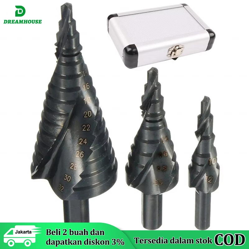 Mata Bor Pagoda 4-32MM Mata Bor Untuk Baja Keras Pagoda Titanium Mata Bor Besi Baja Black Titanium