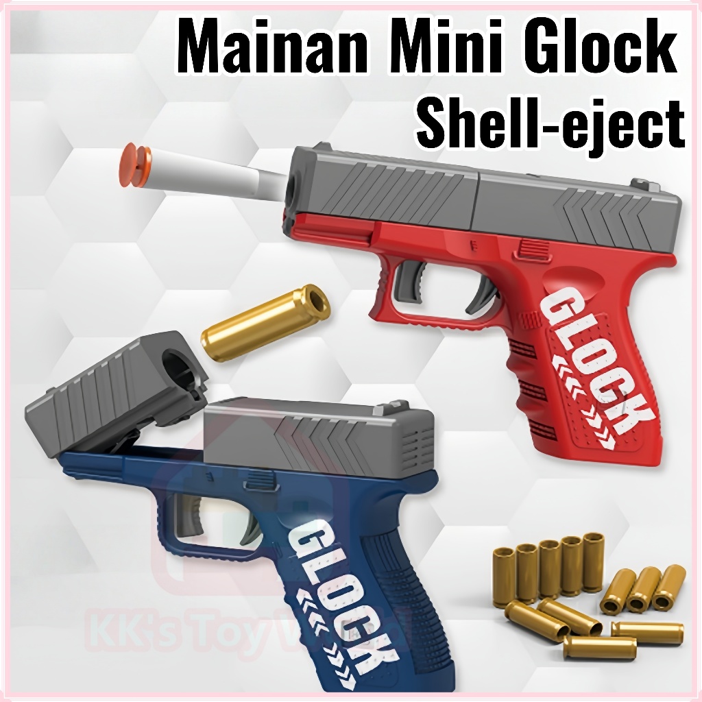 Mainan luar ruangan untuk anak laki-laki Mini Glock Soft Bullet Gun Pistol mainan Glock mini Gifts f