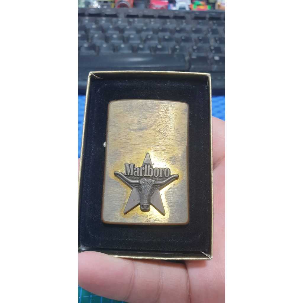 VINTAGE ZIPPO LIGHTER MARLBORO LONGHORN 1993