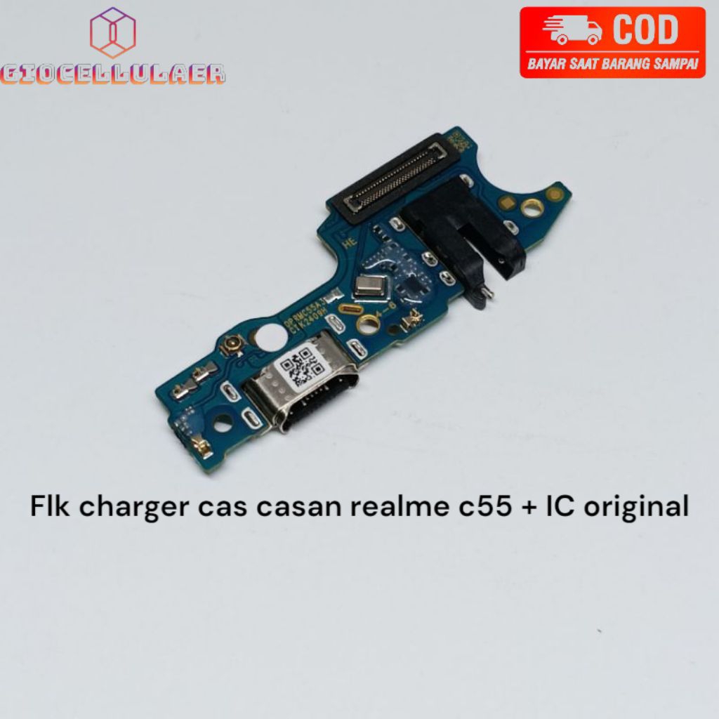 PAPAN CAS KONEKTOR HP REALME C55 + IC ORIGINAL 100%