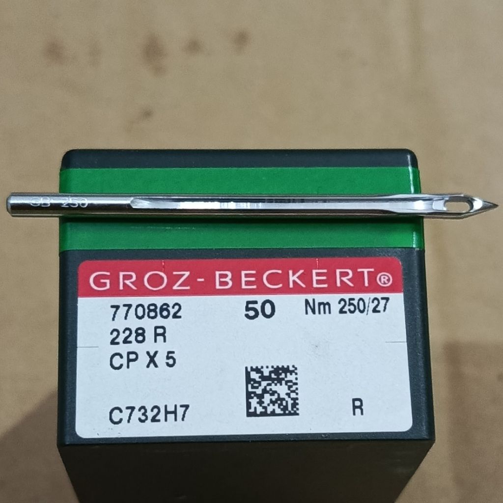 (perbatang) GB 250/27 GROZ BECKERT jarum mesin jahit sol sepatu SEMLIMA ARIANCE CP x 5 nomor 27