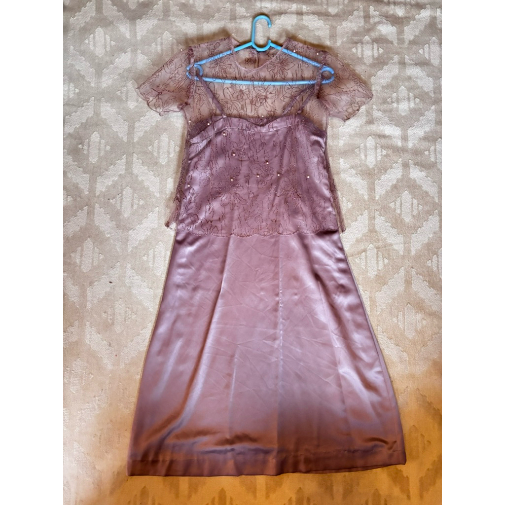 preloved one set dress kondangan wanita