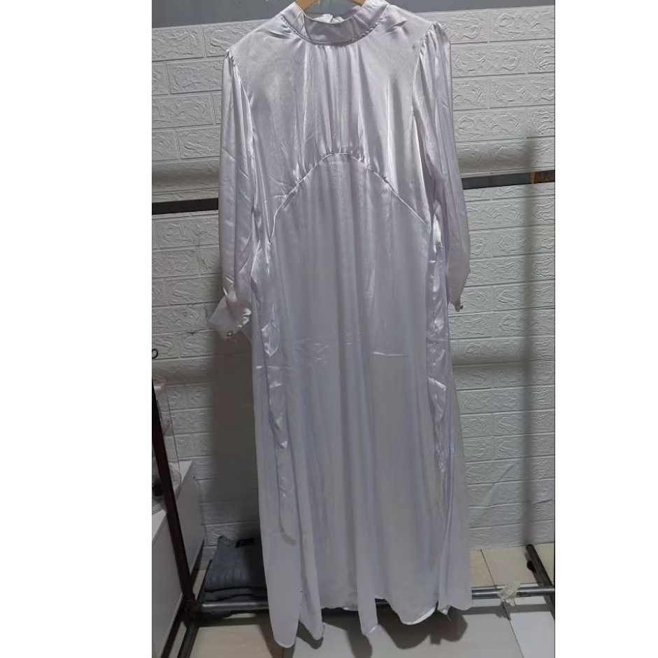 MAYAFI DRESS SHIMMER SILK SHIMMER PUTIH
