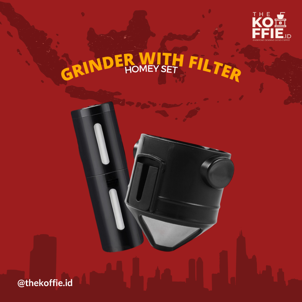 Bisa buat Hadiah Promo manual grinder plus coffee drip Black Grinder kopi manual cofee gerinder hand