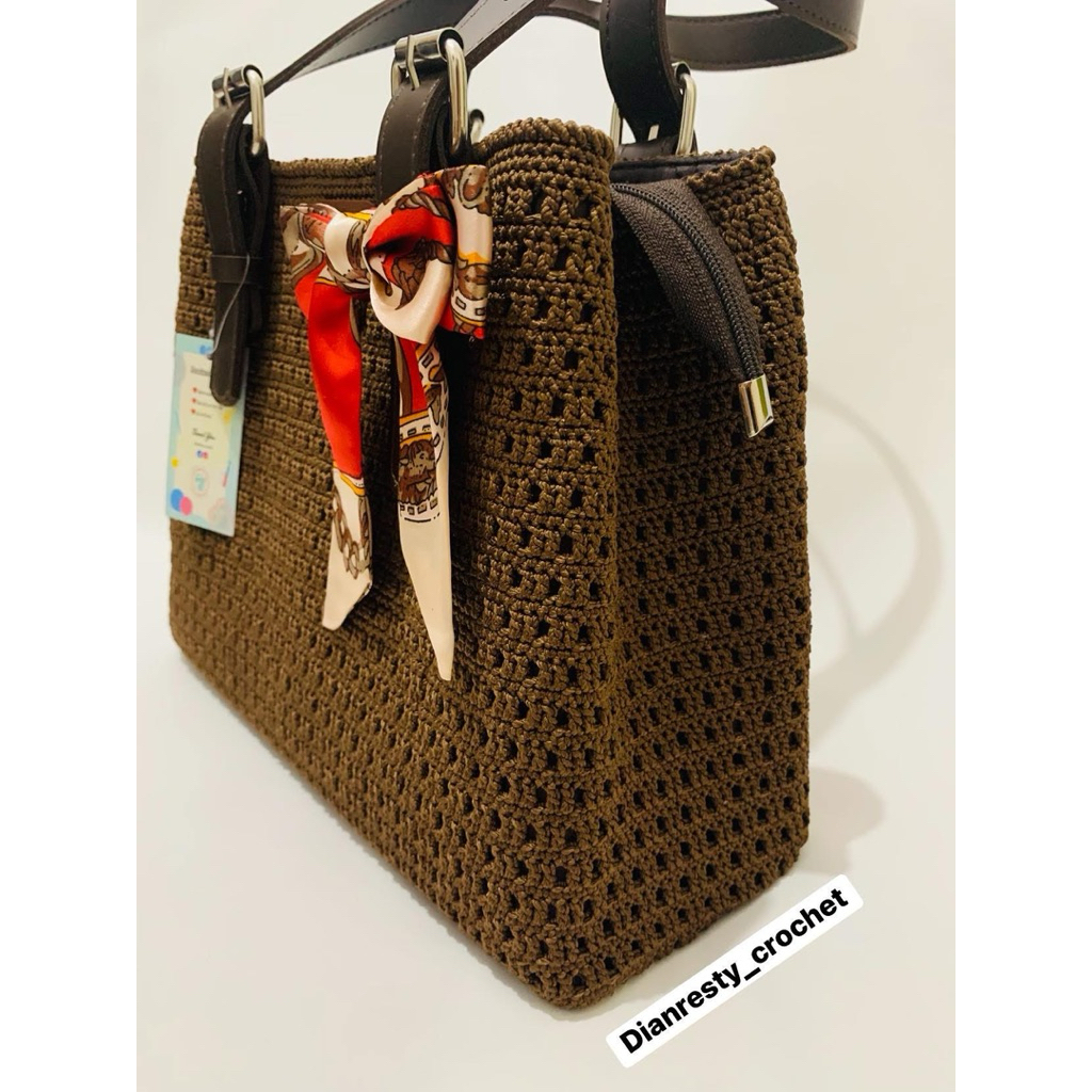 CROCHET WEBE BAG | CROCHET SHOULDER BAG | CROCHET WEBE NET BAG | TAS RAJUT WEBE