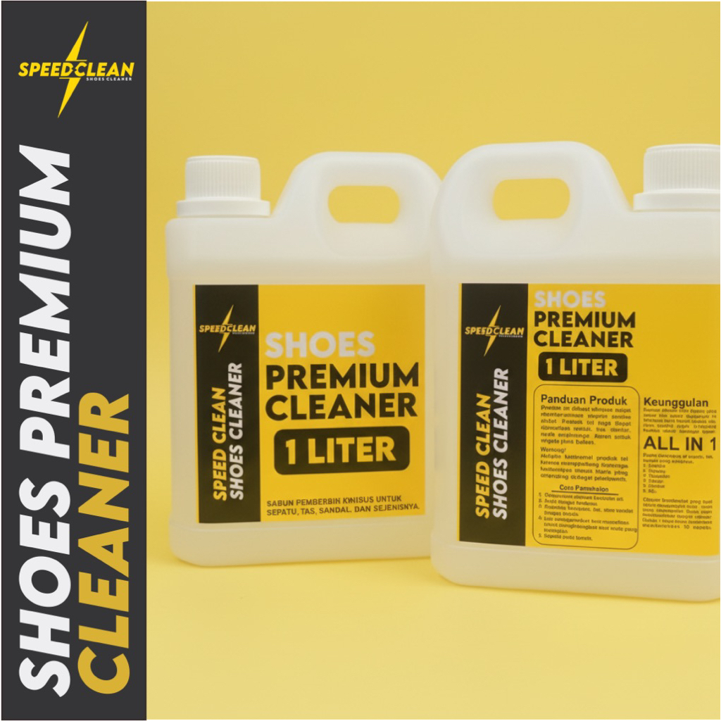 Speed Clean Shoes Cleaner - 5 Liter Premium Shoes Cleaner, Cleaner Sepatu 5 Liter Konsentrat 90%, Pe