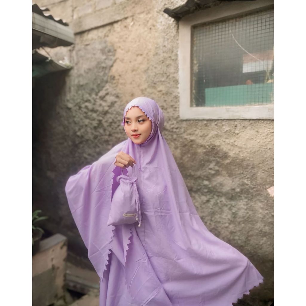 Mukena anak tanggung 2 in 1 Mukena anak tanggung katun polos Mukena anak tanggung traveling