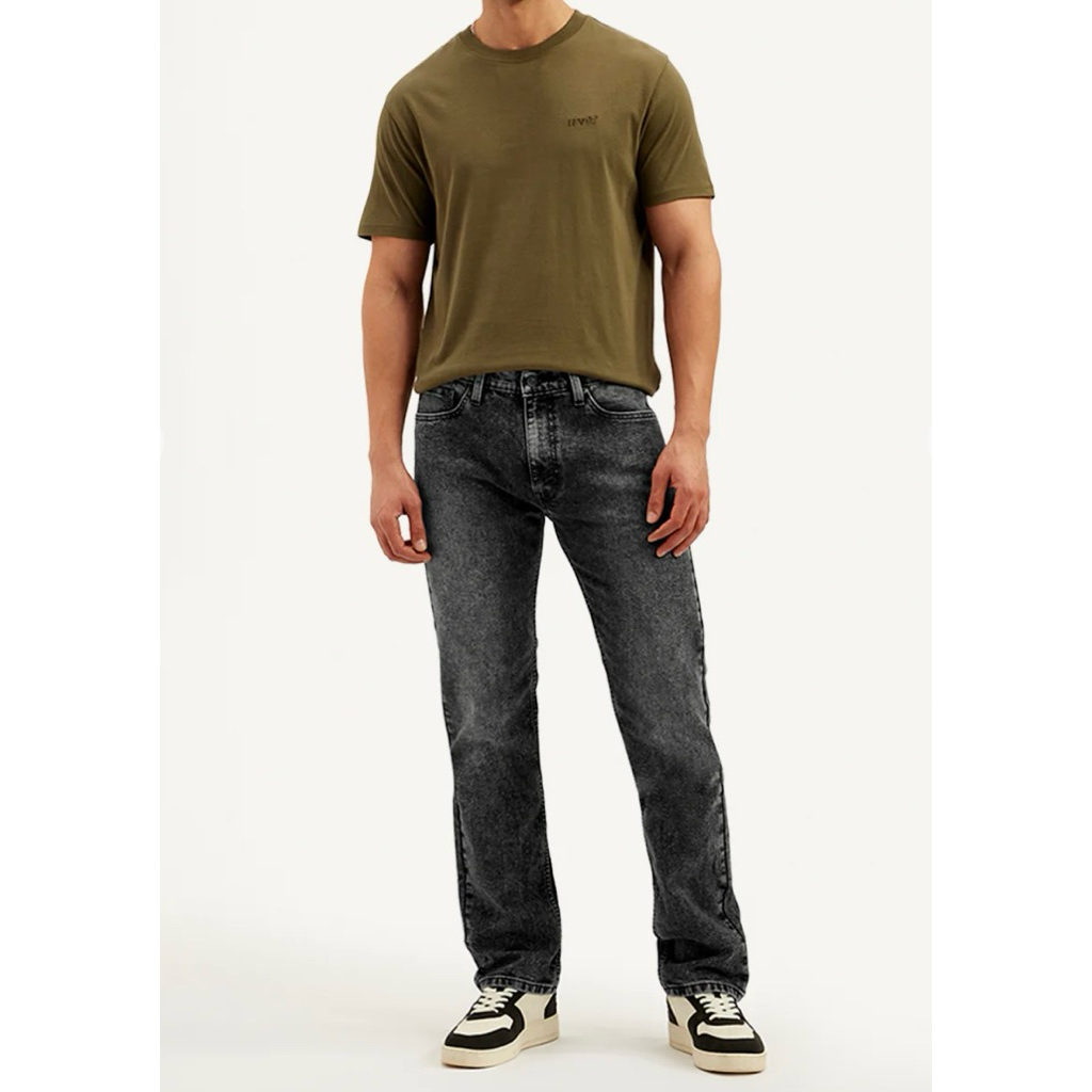 Levis Celana Jeans 513 Slim Straight Pria Panjang Black Denim