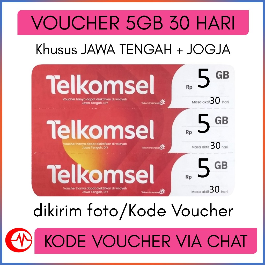 Voucher Telkomsel 5GB 30hari Jateng DIY