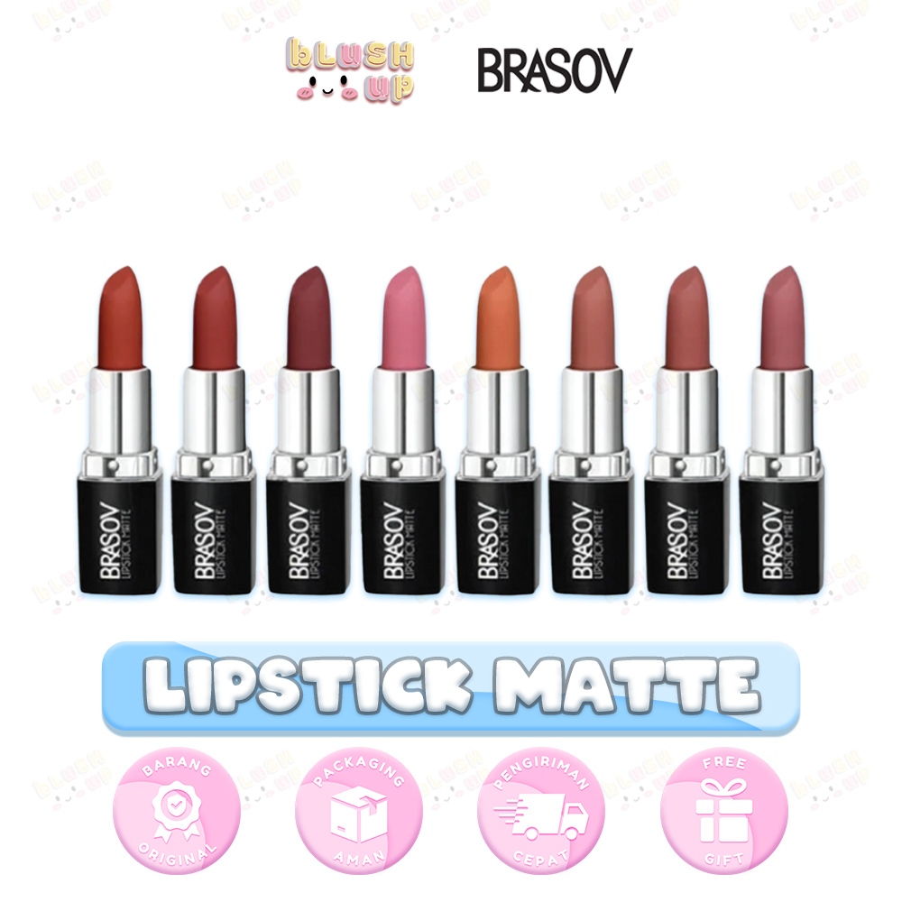 BRASOV Lipstick Matte 3.8g BPOM | lipstik mate BABY BUNNY