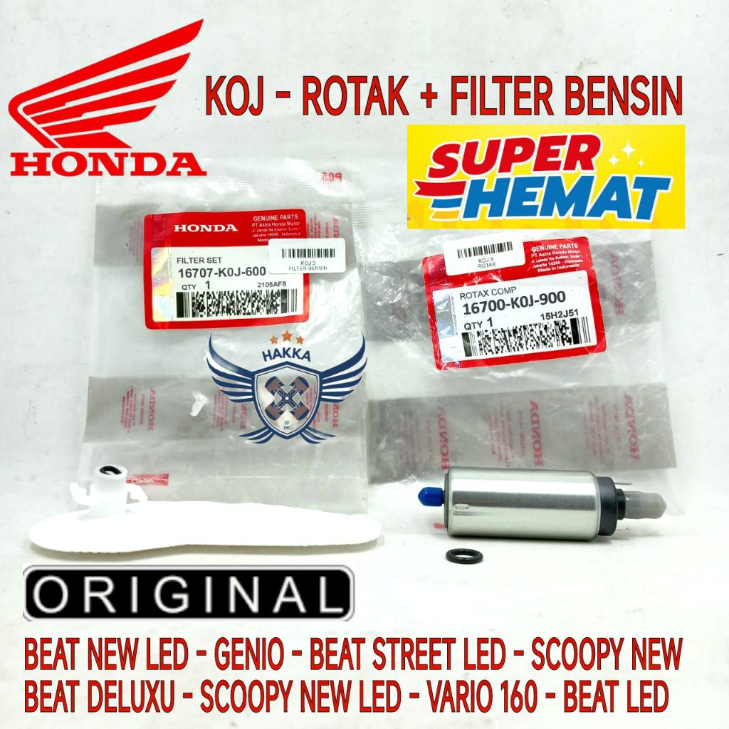 KOJ ORIGINAL ROTAK + FILTER BENSIN HONDA GENIO, ROTAK HONDA BEAT NEW, ROTAK BEAT STREET, ROTAK BEAT 