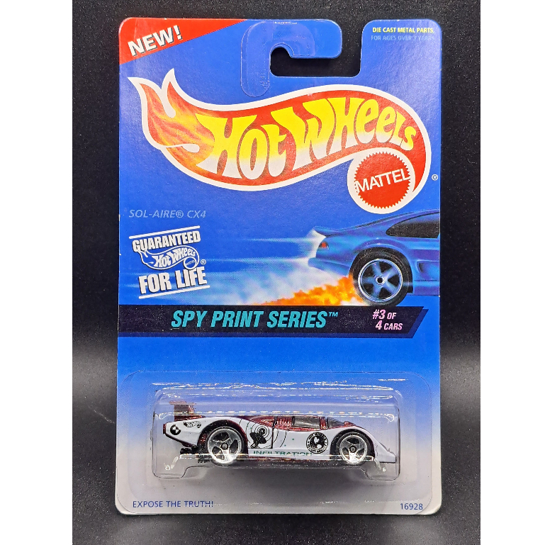 1996 Hot Wheels - Spy Print Series - Sol-Aire CX4 - Balap (B10)