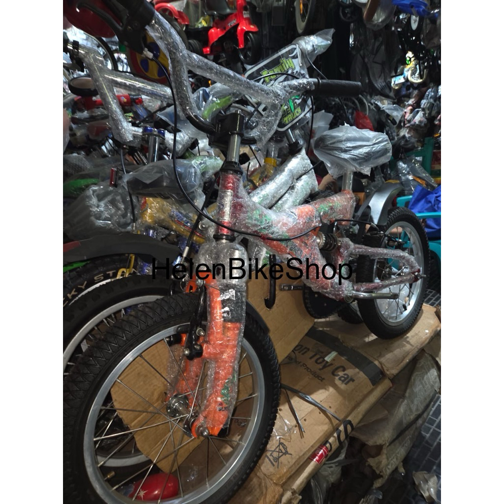 Sepeda bmx 16inch Bugsy Shockbeker Wimcycle