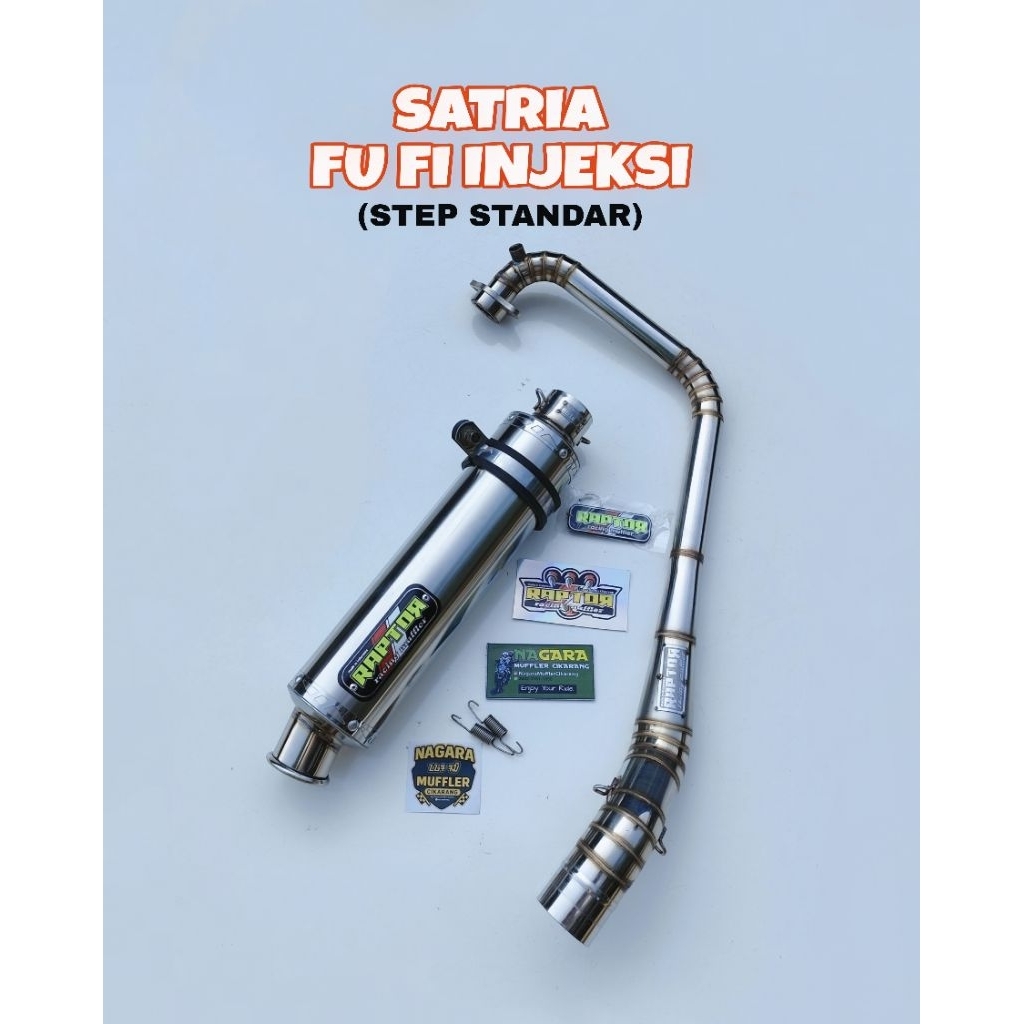 Knalpot Racing Stainless original Raptor pnp di Satria Fu Fi Injeksi
