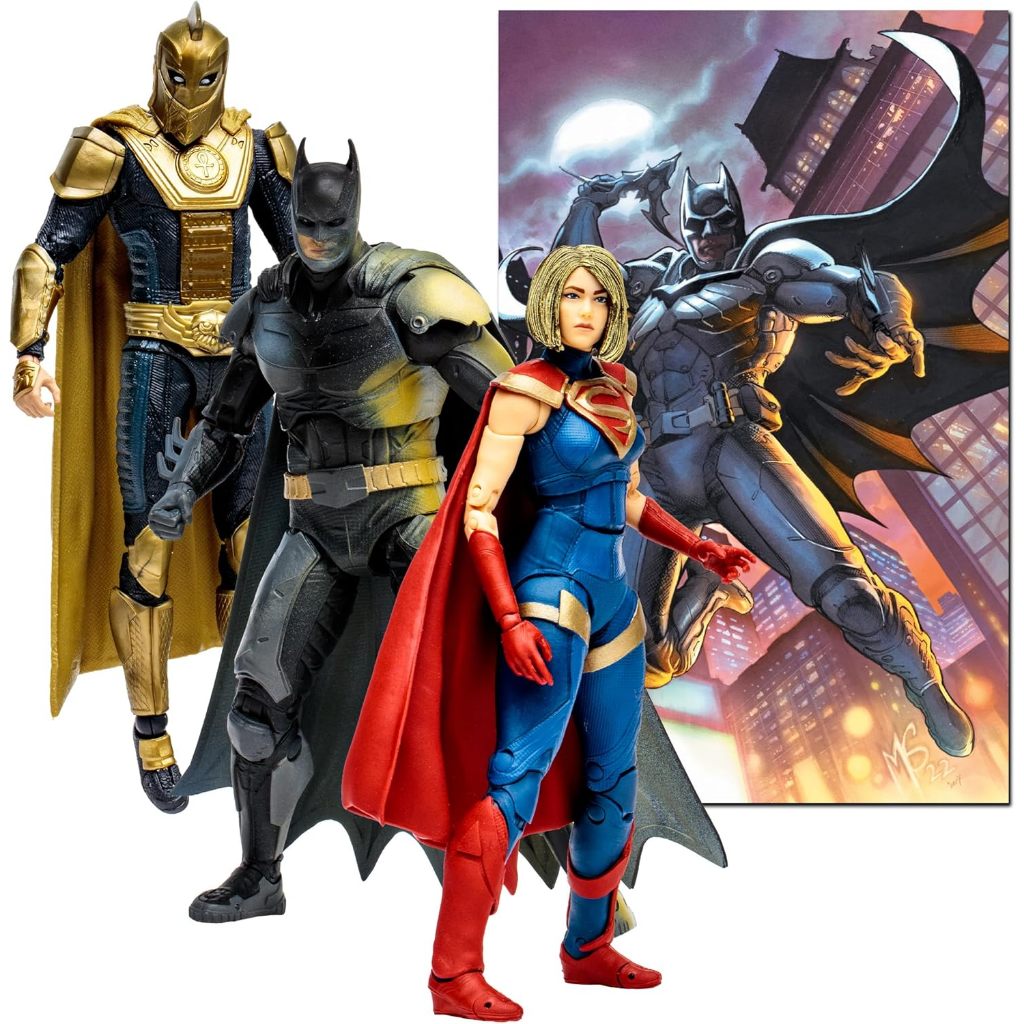 McFarlane Toys - DC Multiverse Batman, Supergirl & Dr.Fate (Injustice 2) 3pk, Gold Label