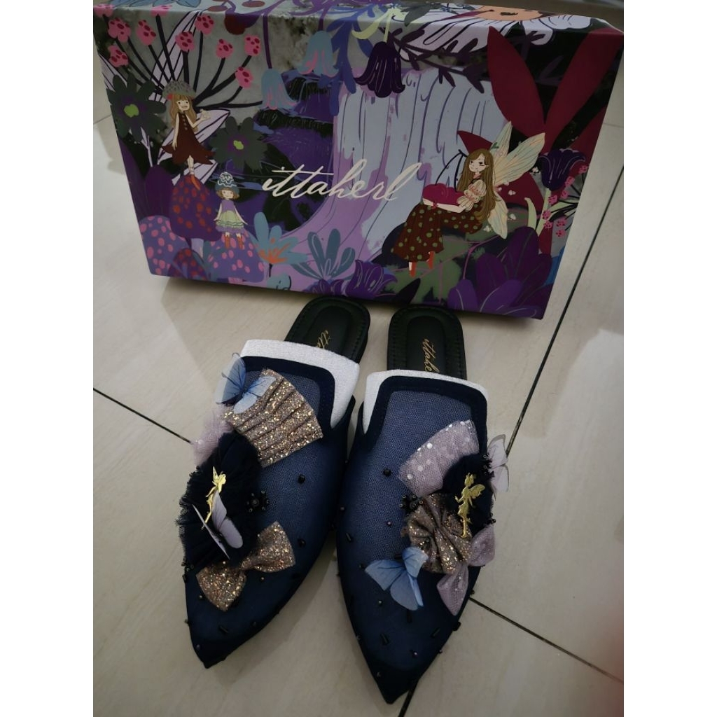 ittaherl katnis mules naval - new - size 39 (under harga itta)
