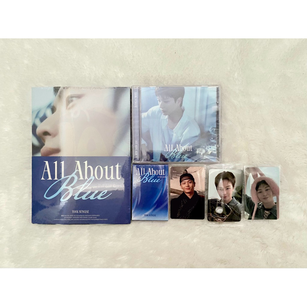 ready stock yook sungjae all about blue album sealed ktown fromm photocard pc pob
