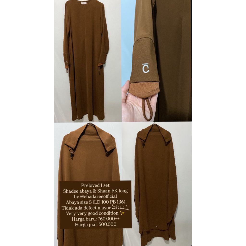 preloved chadaree shadee abaya shaan fk long