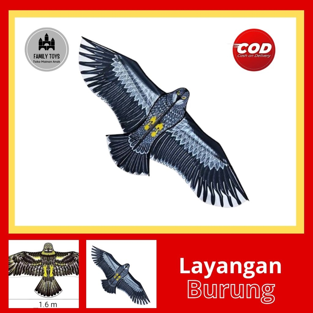 layangan elang jumbo/layangan elang fiber termurah ukuran besar