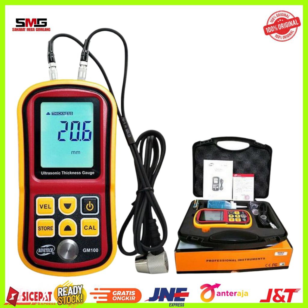 Ultrasonic Thickness Gauge GM100 BENETECH Tester GM-100 GM 100 Meter