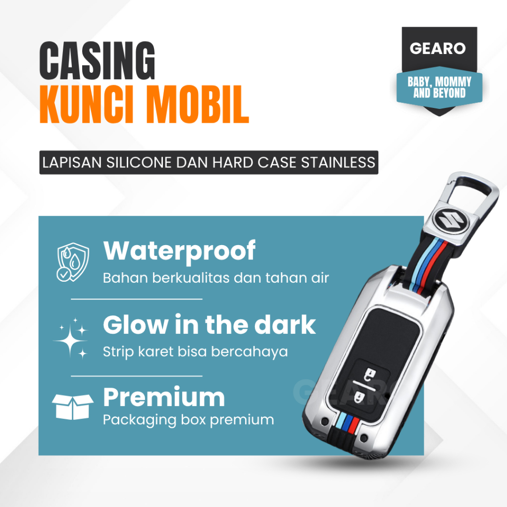 Cover Kunci Suzuki Fronx / Ertiga / XL7 / Baleno Hatchback / Sarung Kunci Mobil Suzuki