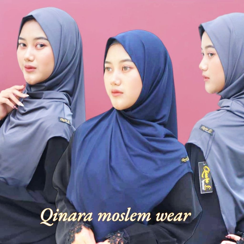 HIJAB JISOO NON PET ANTEM SIZE L BAHAN JERSEY ZOYA BY QINARA MOSLEM WEAR