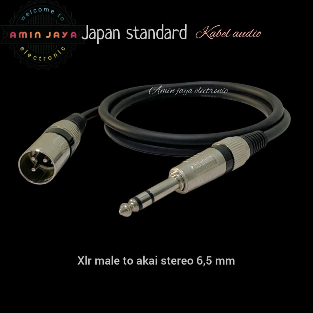 Kabel xlr male to akai stereo 6,5 mm
