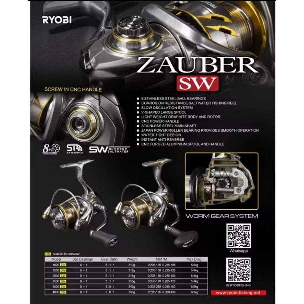 Reel RYOBI ZAUBER SW 2500 HP | 3000 HP