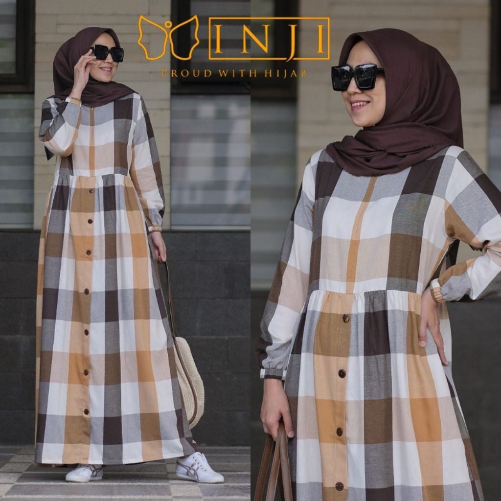 LESTY DRESS BY INJI GAMIS WANITA