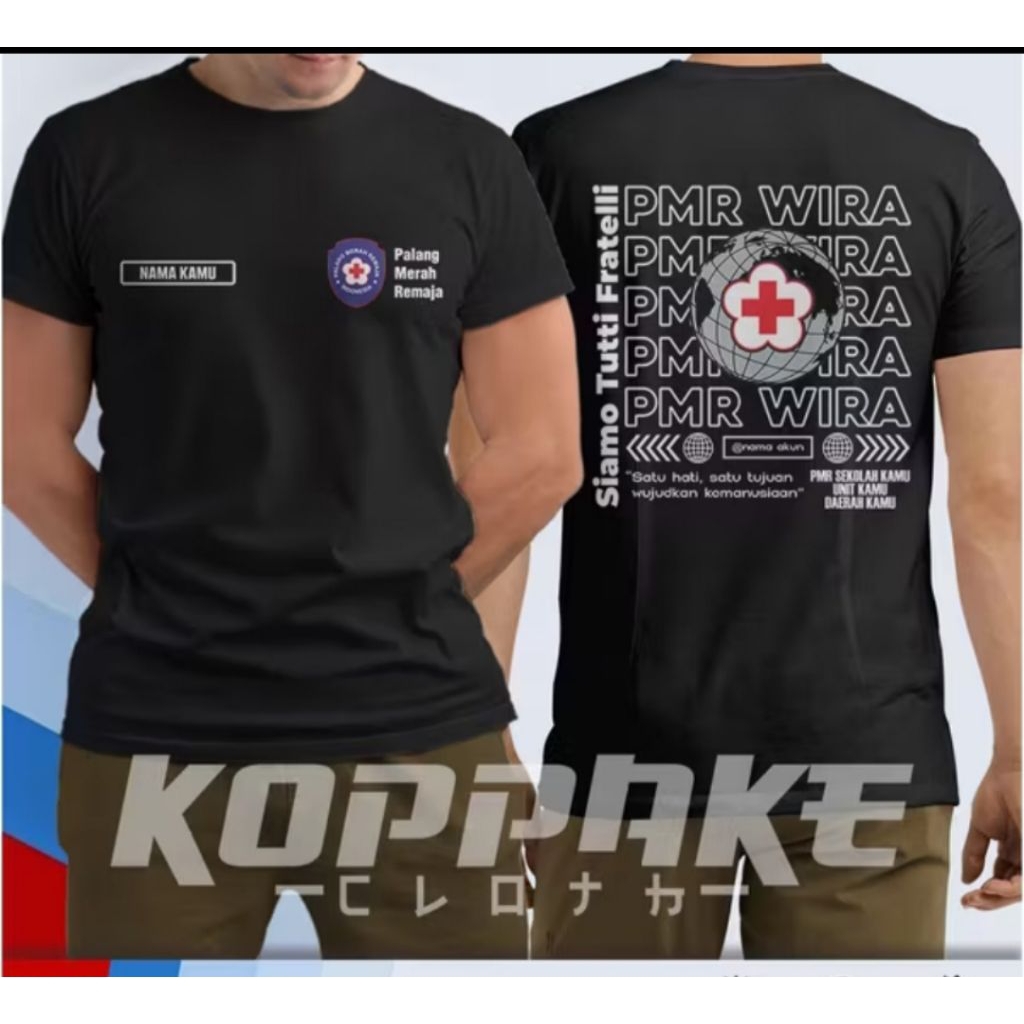 Kaos Pmr Wira Palang Merah Remaja Free Nama