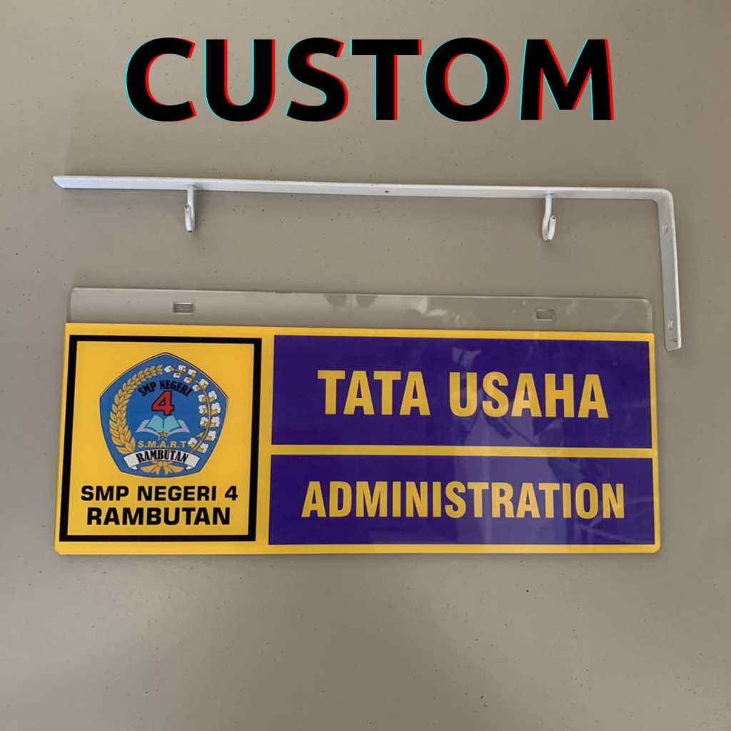 CUSTOM Nama Ruang Gantung - Papan Nama Ruang Akrilik