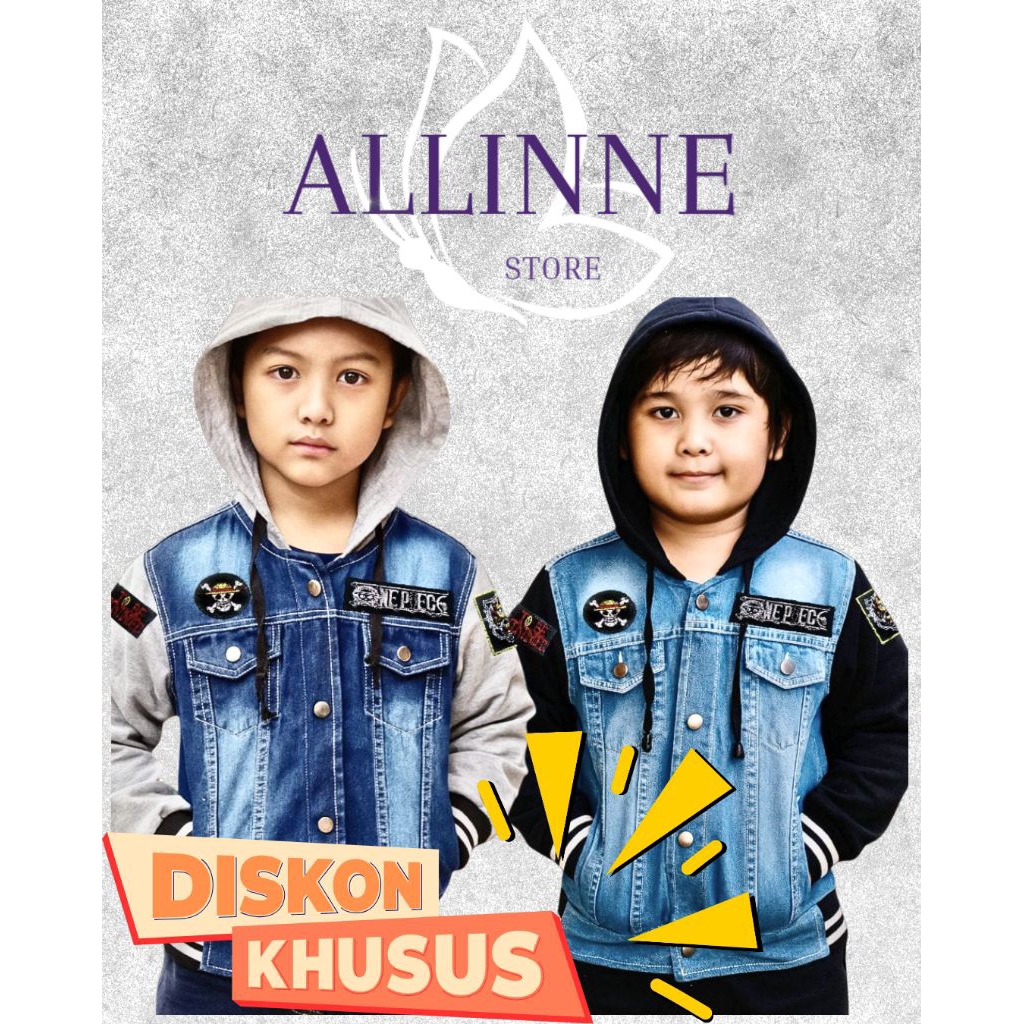 Jacket Jeans Denim Hoodie Anak