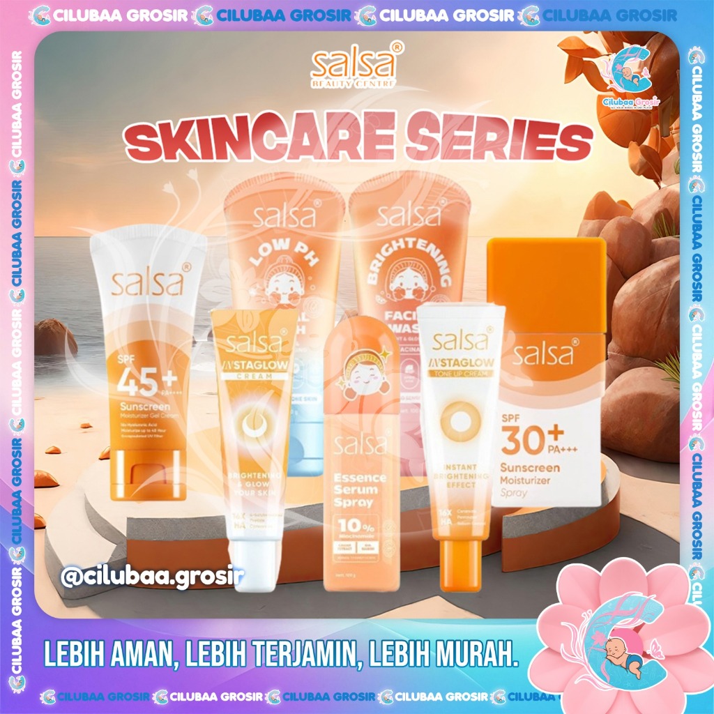 SALSA Skincare All Series || Facial Wash Brightening & Low pH || Sunscreen || nstaGlow Cream || Inst