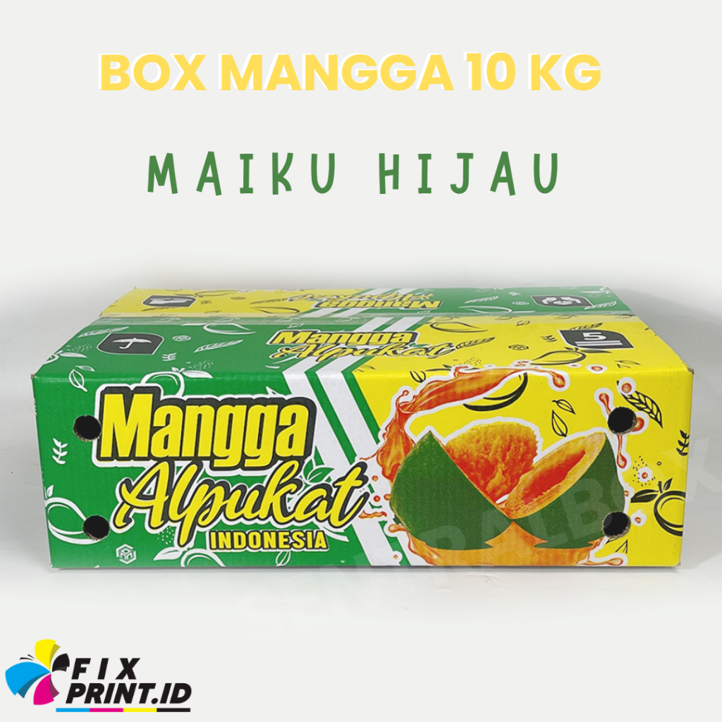 Box Kardus Buah Mangga Alpukat 10Kg Isi 24 Buah Sekat Packing Buah Polos Karton