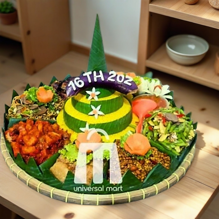 Nasi Tumpeng Paket Lengkap Porsi 5 Menu Ayam