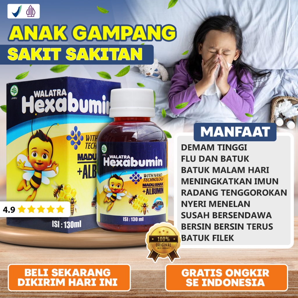 Obat Herbal Anak Sakit Sakitan Mudah Tertular Flu Batuk Pilek Demam Imun Turun Suplemen Vitamin Pena