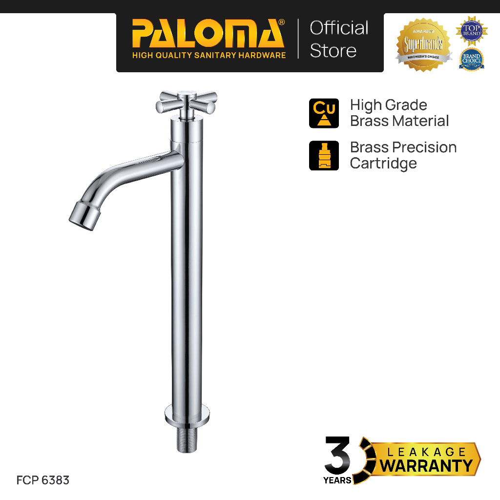 PALOMA FCP 6383 Keran Wastafel Tinggi Bambu Cuci Tangan Meja Kran Air
