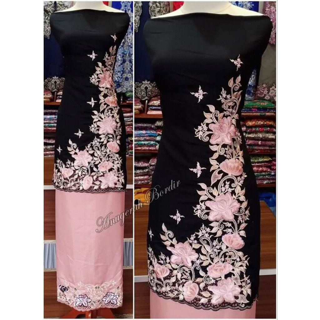 Bahan kurung bordir bahan balotelly