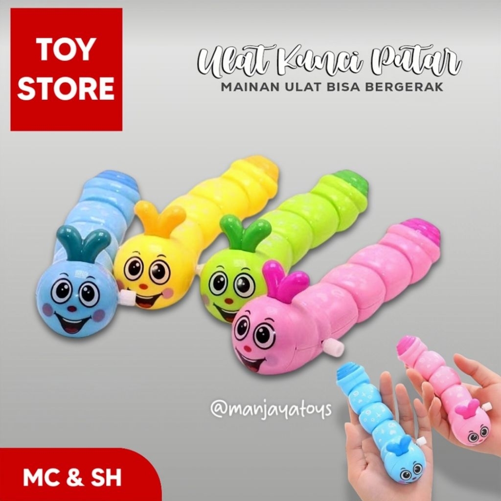 MAINAN BAYI BERGERAK MAINAN ULAT BERGERAK BERJALAN LUCU IMUT MAINAN ULAT KUNCI PUTAR BERGERAK LUCU