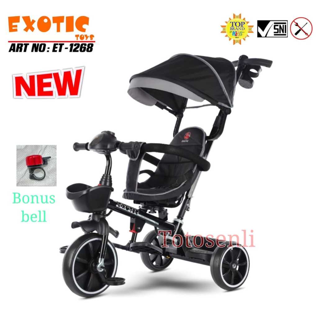 sepeda anak roda tiga model terbaru exotic 1268 sepeda anak termurah