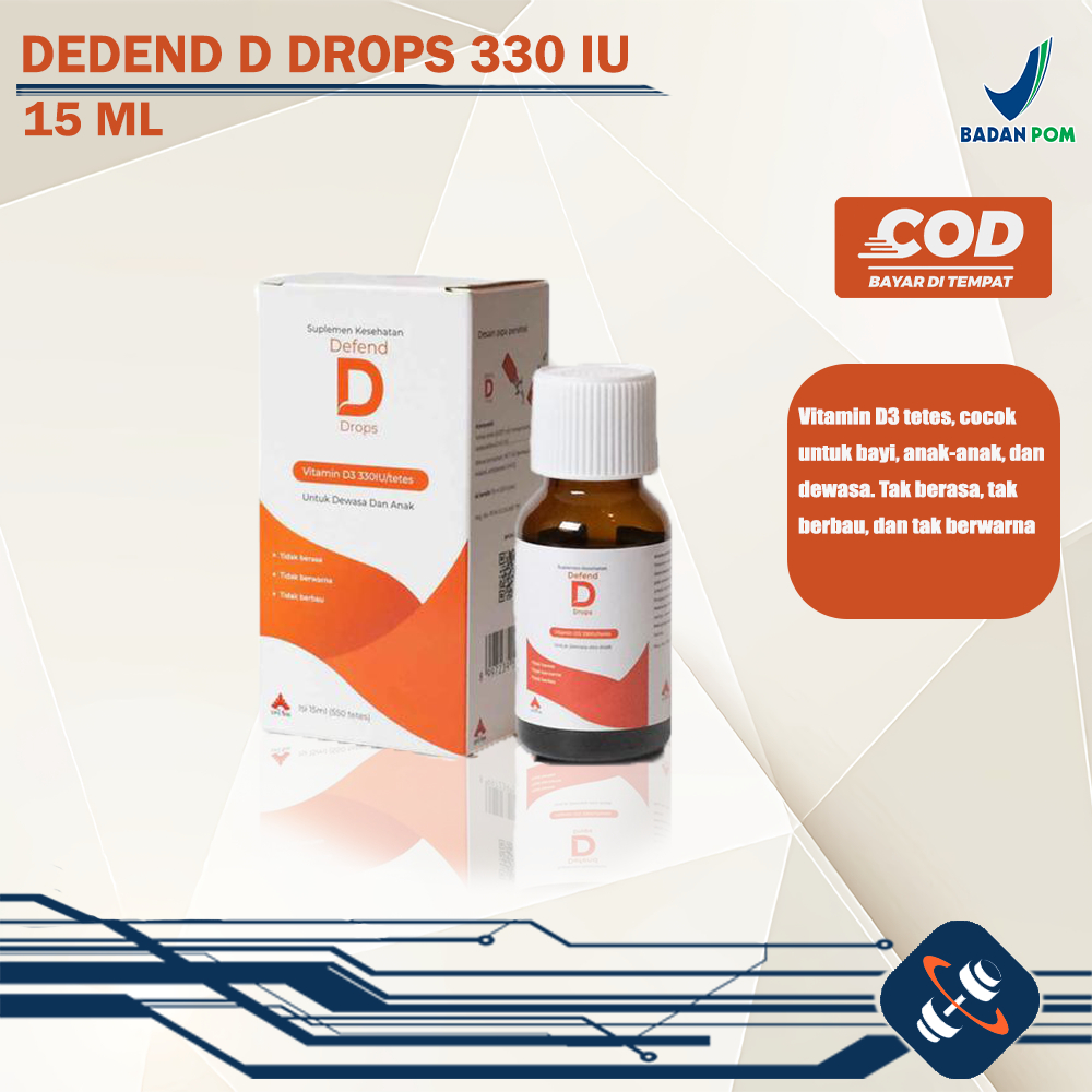 Defend D Drops Vitamin D3 330 IU / Tetes 15 ML Isi 550 Tetes