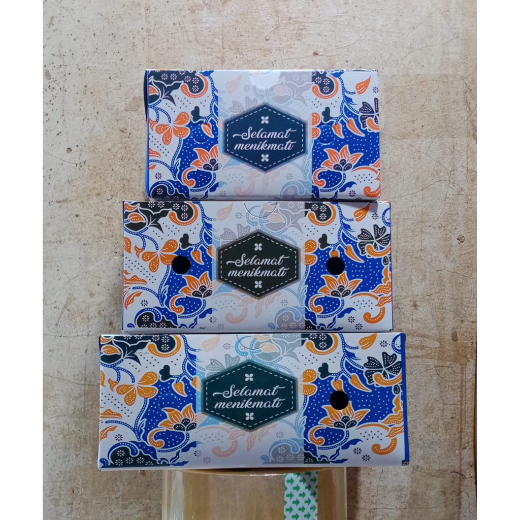 25pcs Kardus Snack Batik 12x12 12x14 12x16/Kardus Kue Motif Batik/Dus Snack