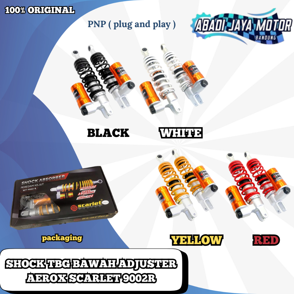 Shockbreaker Tabung Bawah Adjuster Aerox 9002R { Merk : Scarlet Racing }