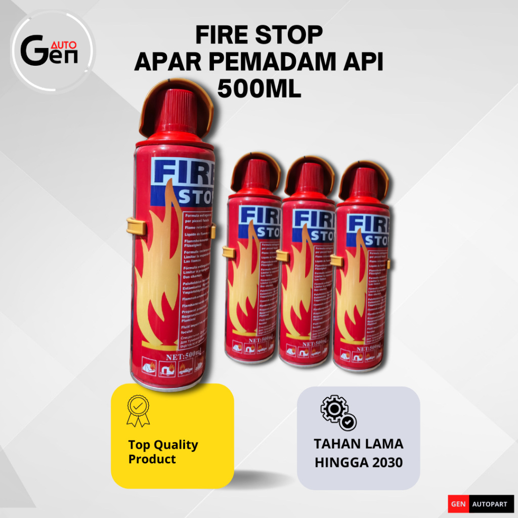 Fire Stop Pemadam api Mini 500ml Alat Pemadam Kebakaran Mobil Rumah