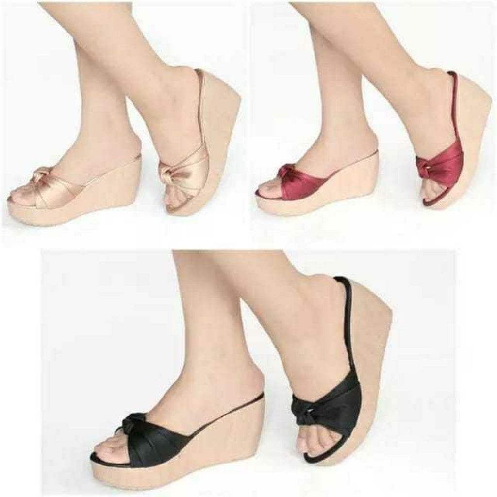sendal wedges cantik dan elegan