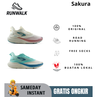 Sepatu Lari Wanita 910 Original Sakura - Putih-Pink/Putih-Hijau