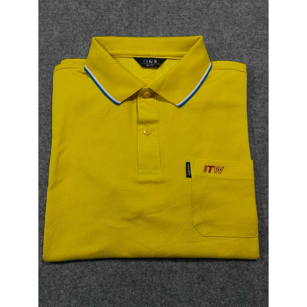 BAJU KAOS KERAH DRYFIT FGS KUNING SIZE S