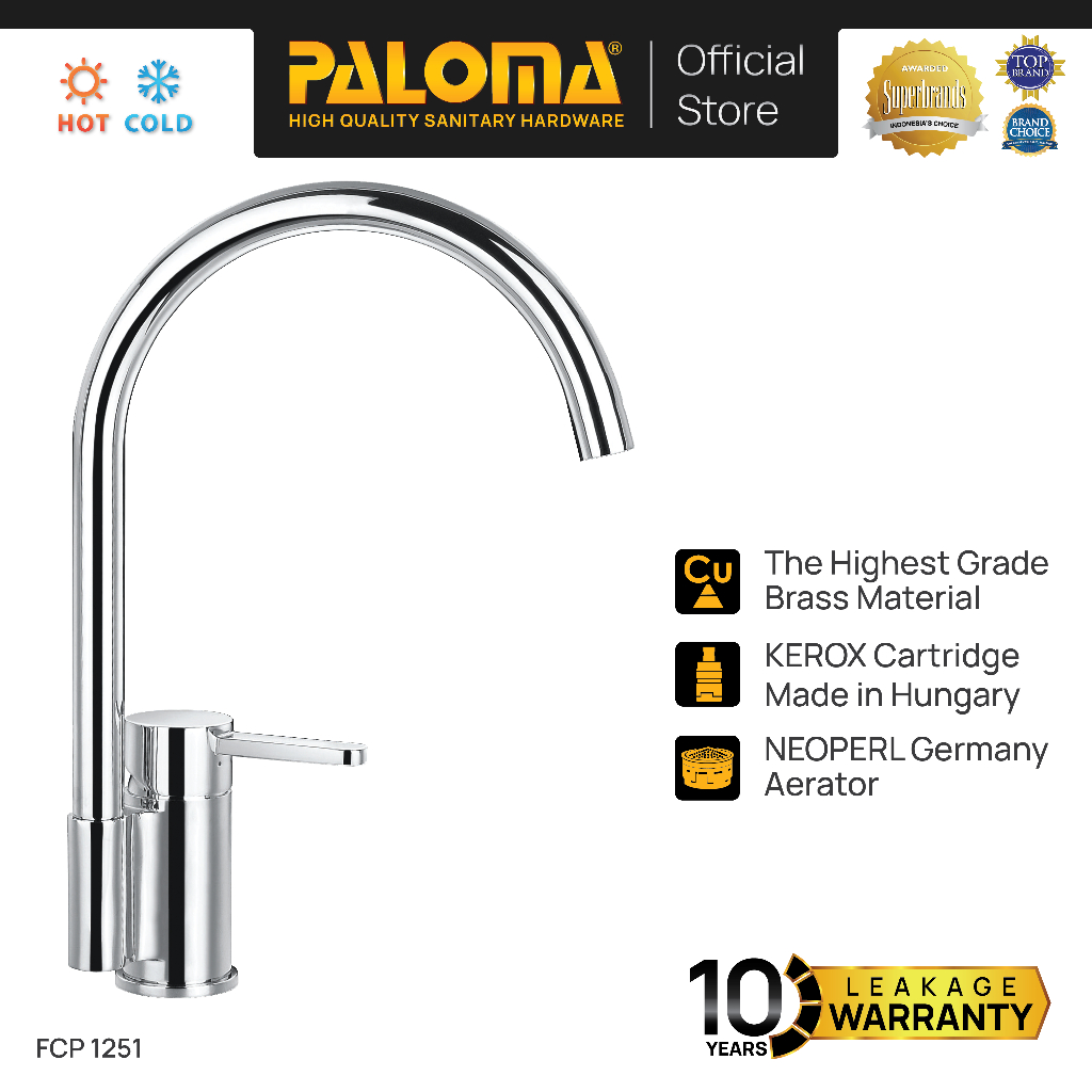 PALOMA FCP 1251 Keran Dapur Kran Kithen Keran Cuci Piring Kran Air Sink Mixer Panas Dingin Cold Hot 