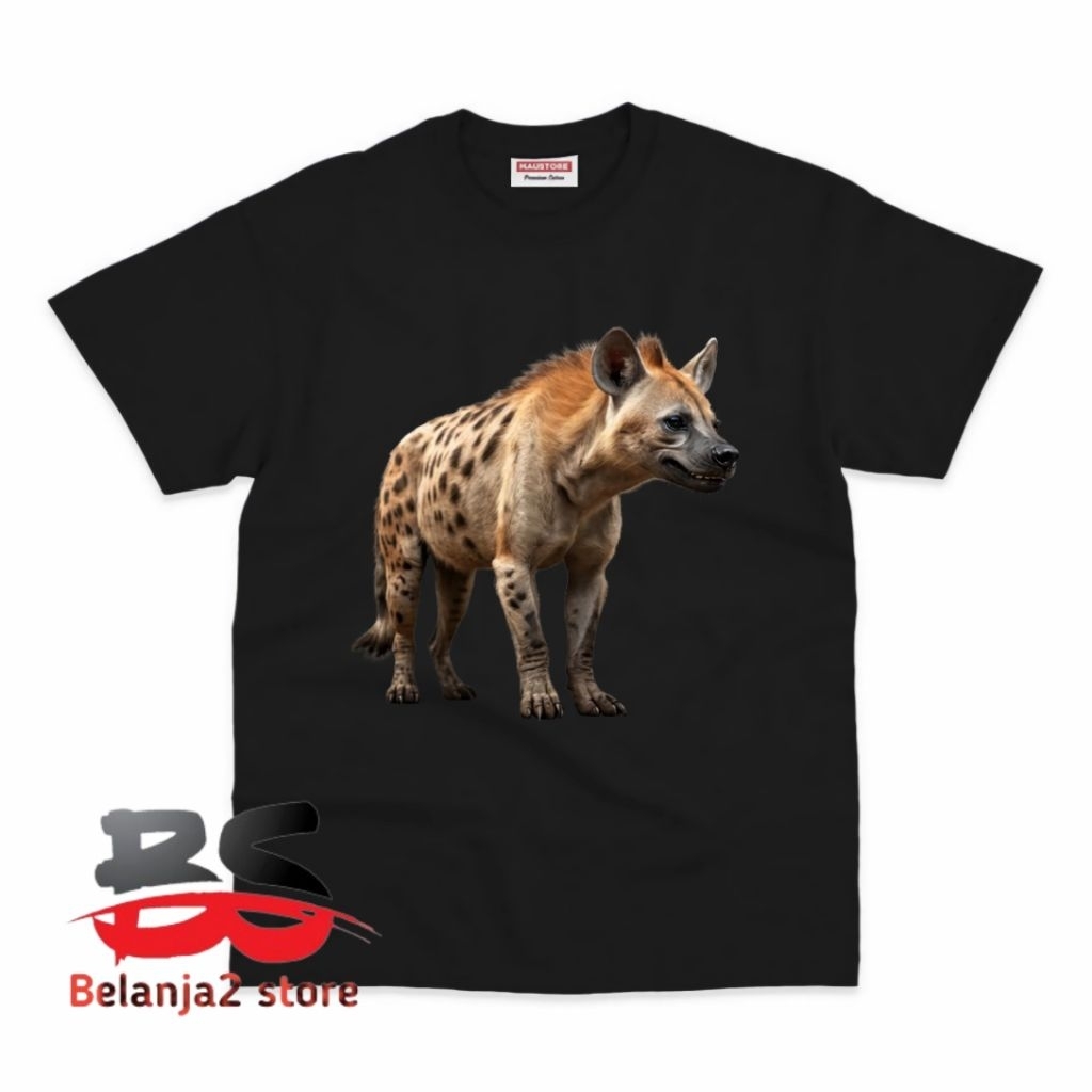 BAJU ANAK KAOS ANAK MOTIF GAMBAR HEWAN HYENA ATASAN ANAK FREE NAMA