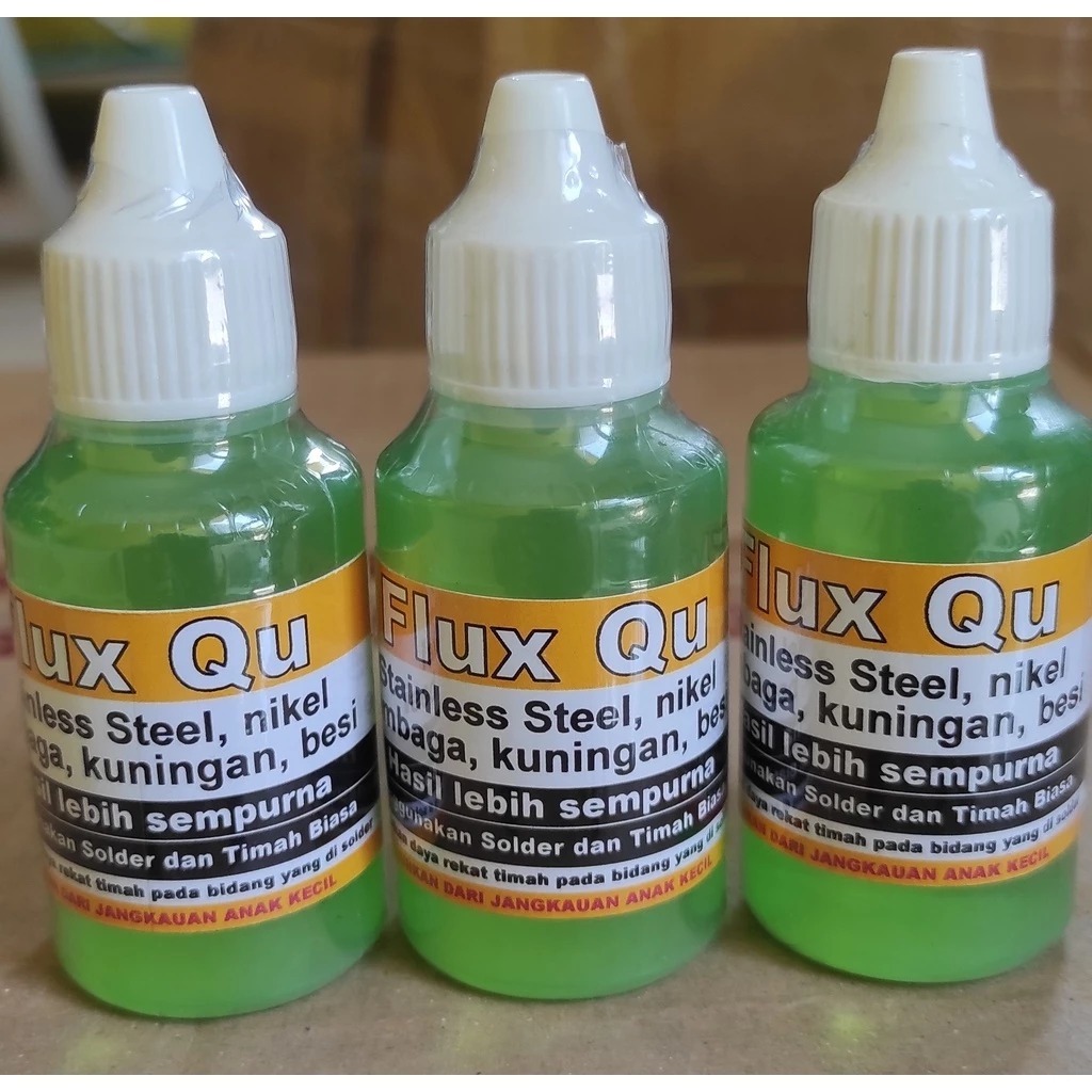FLUX STAINLESS Perekat Solder Fluke Stainles Steel Nikel Seng Timah Battery Oil Flux 30ml Fluk